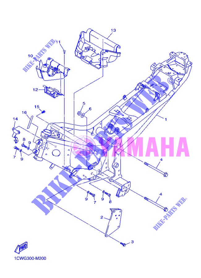 FRAME for Yamaha DIVERSION 600 F 2013