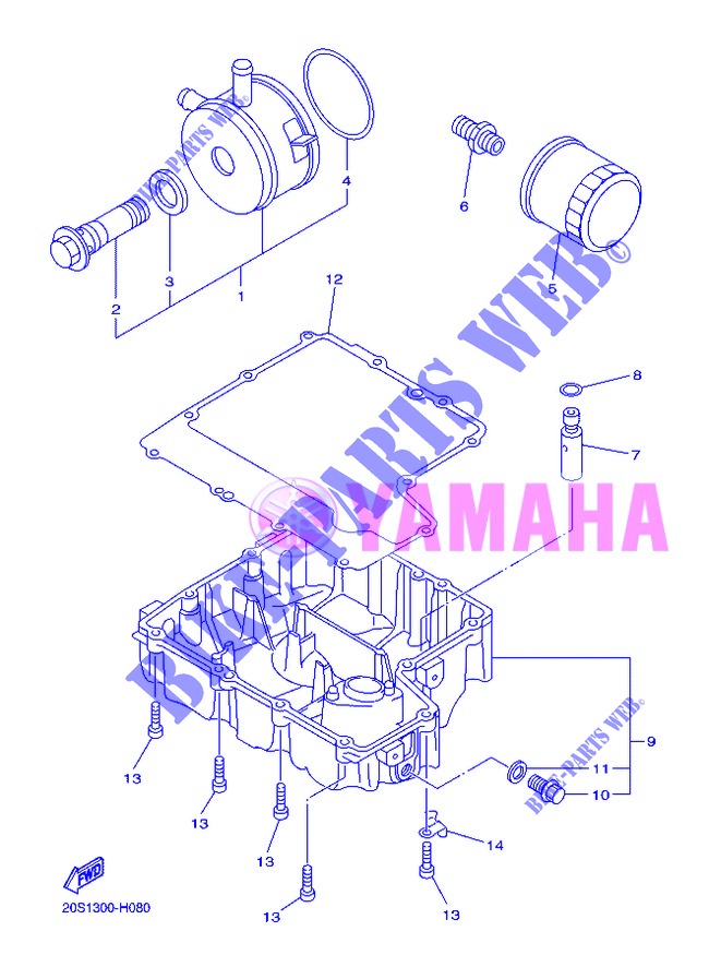 OIL FILTER for Yamaha DIVERSION 600 F ABS 2013