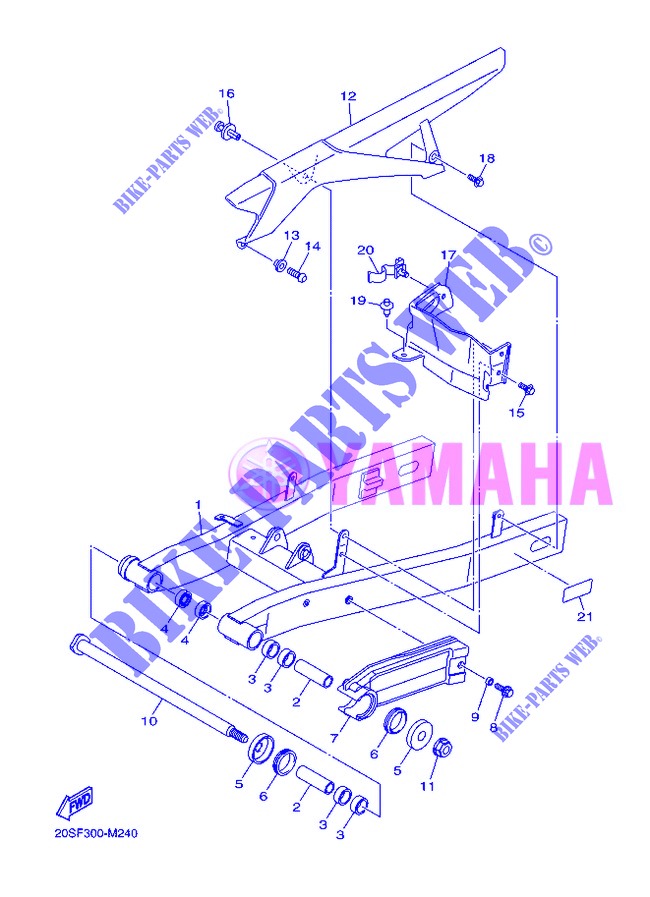 SWINGARM for Yamaha DIVERSION 600 F ABS 2013