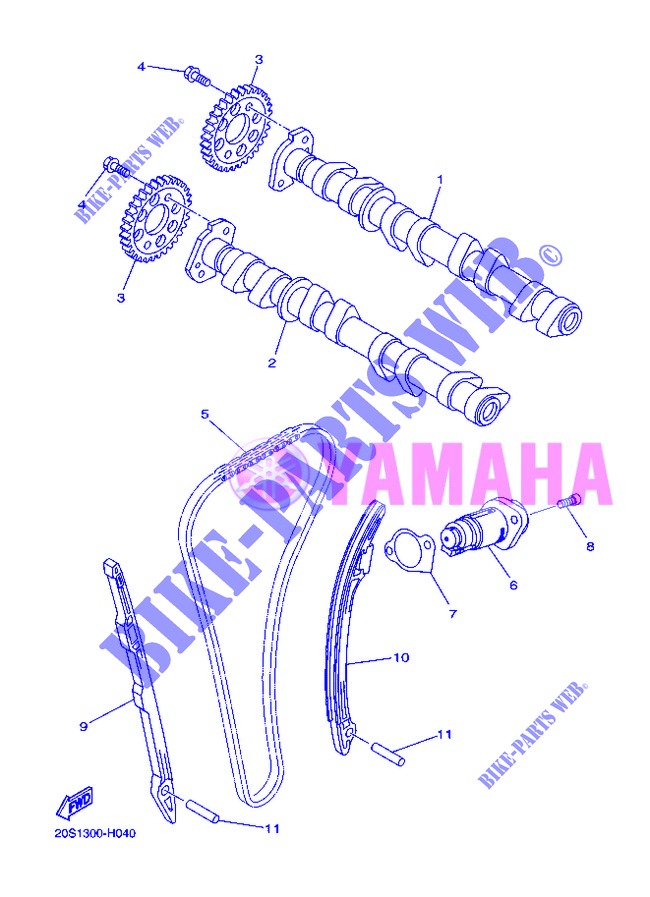 CAMSHAFT / TIMING CHAIN for Yamaha DIVERSION 600 F ABS 2013