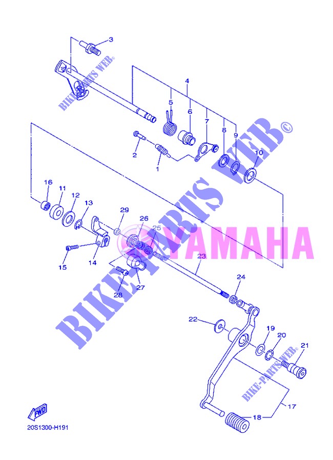 GEAR SHIFT SHAFT / LEVER for Yamaha DIVERSION 600 F ABS 2013