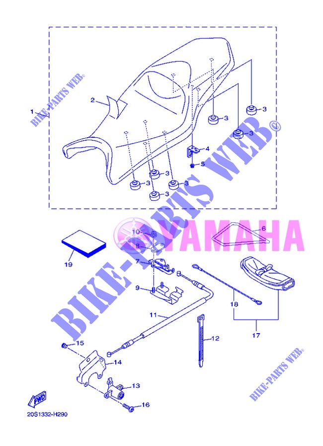 SEAT for Yamaha DIVERSION 600 F ABS 2013