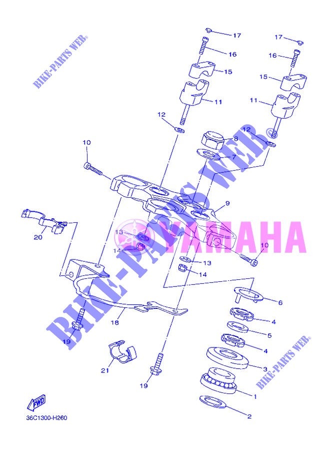 STEERING for Yamaha DIVERSION 600 F ABS 2013