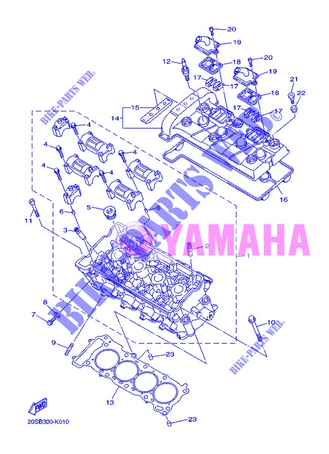 CYLINDER HEAD  for Yamaha XJ6N 2013