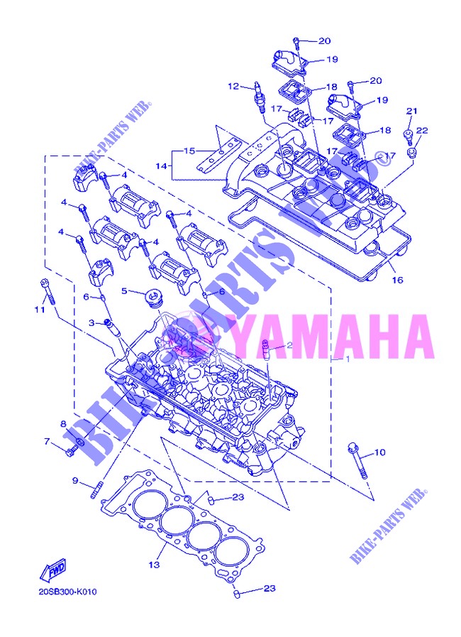 CYLINDER HEAD  for Yamaha XJ6N 2013