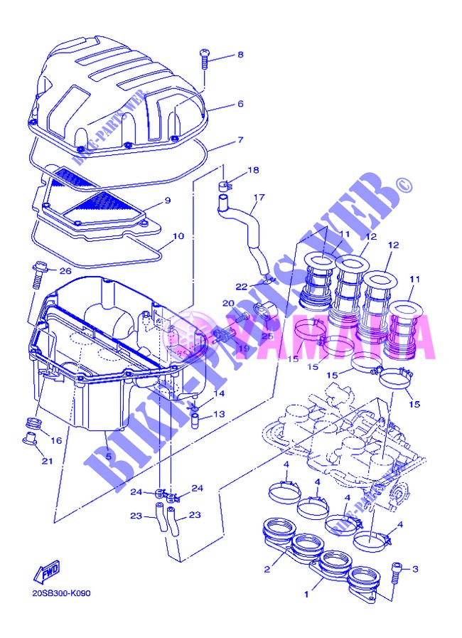 INTAKE for Yamaha XJ6N 2013