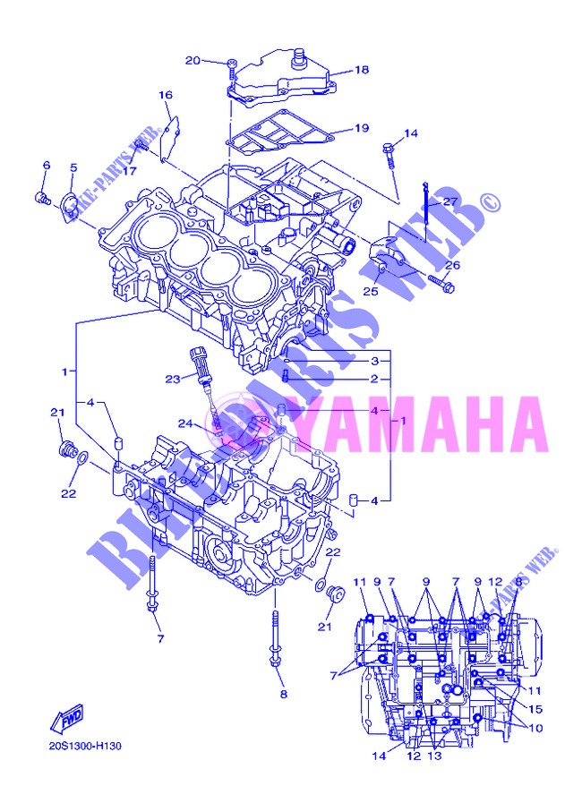 CRANKCASE for Yamaha XJ6N 2013