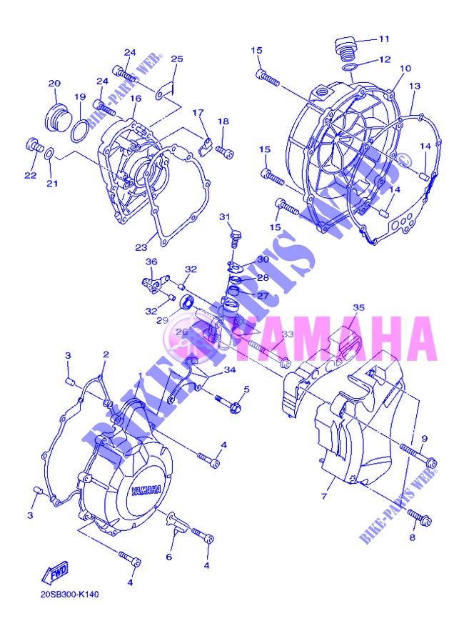 COVER   ENGINE 1 for Yamaha XJ6N 2013