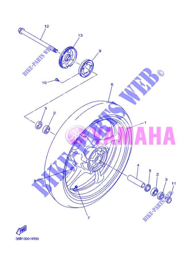 FRONT WHEEL for Yamaha XJ6NA 2013