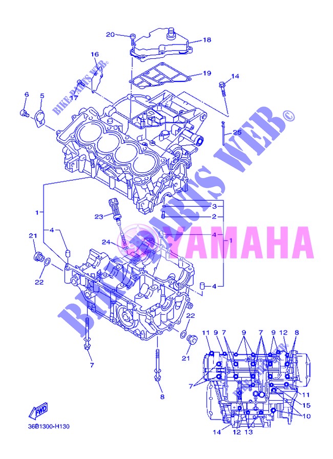 CRANKCASE for Yamaha XJ6NA 2013