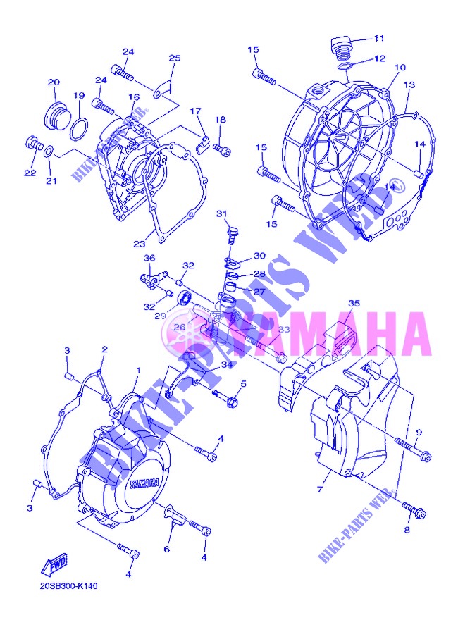 COVER   ENGINE 1 for Yamaha XJ6NA 2013