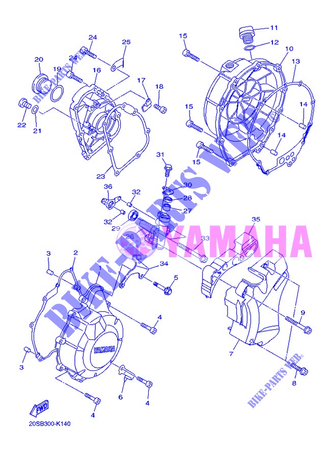 COVER   ENGINE 1 for Yamaha XJ6NA 2013