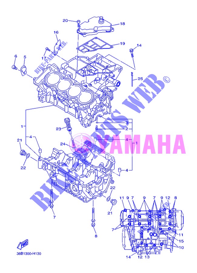 CRANKCASE for Yamaha XJ6NA 2013