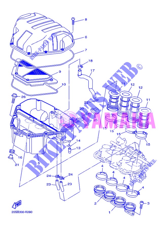 INTAKE for Yamaha XJ6NA 2013