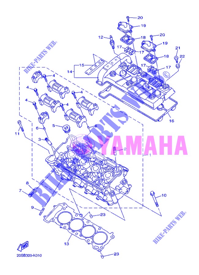 CYLINDER HEAD  for Yamaha XJ6NA 2013
