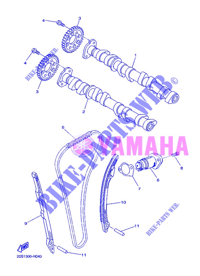 CAMSHAFT / TIMING CHAIN for Yamaha XJ6NA 2013