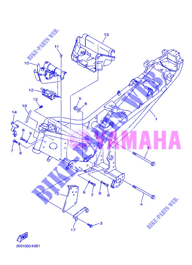 FRAME for Yamaha XJ6NA 2013