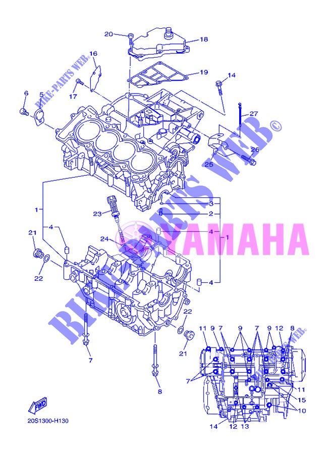 CRANKCASE for Yamaha DIVERSION 600 2013