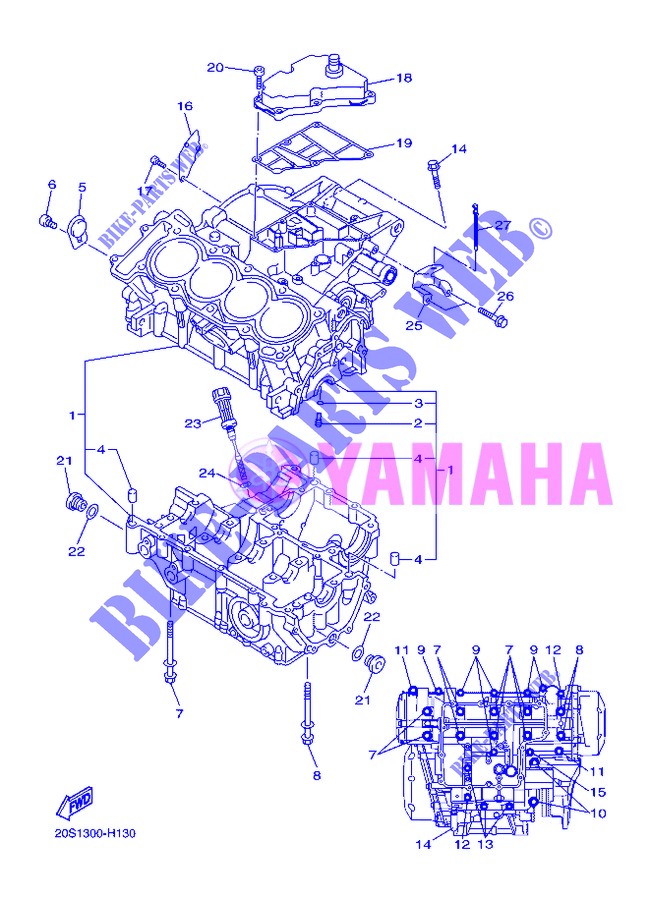 CRANKCASE for Yamaha DIVERSION 600 2013