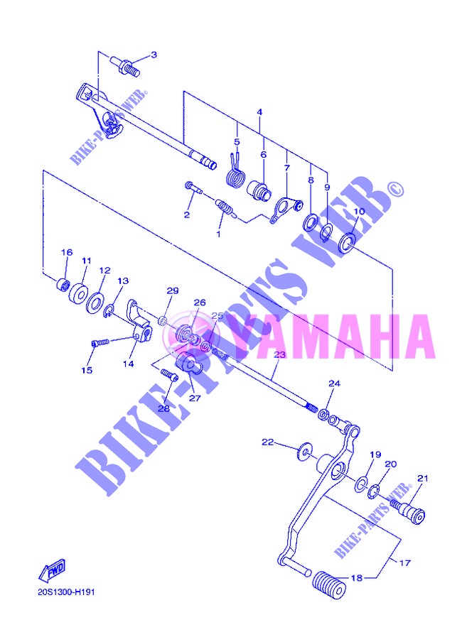 GEAR SHIFT SHAFT / LEVER for Yamaha DIVERSION 600 2013