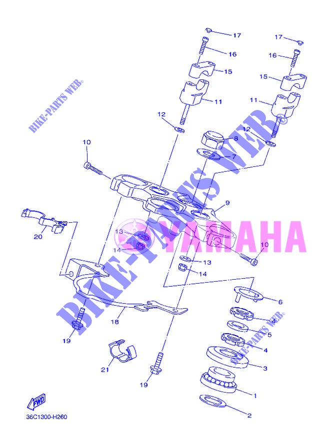 STEERING for Yamaha DIVERSION 600 2013