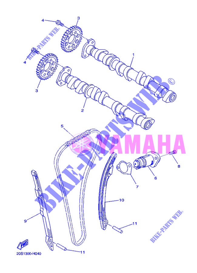 CAMSHAFT / TIMING CHAIN for Yamaha DIVERSION 600 2013
