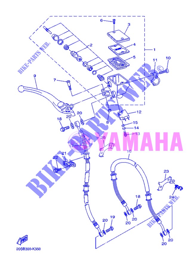 FRONT BRAKE MASTER CYLINDER for Yamaha DIVERSION 600 2013
