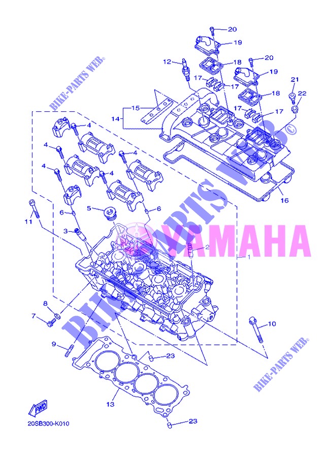 CYLINDER HEAD  for Yamaha DIVERSION 600 2013