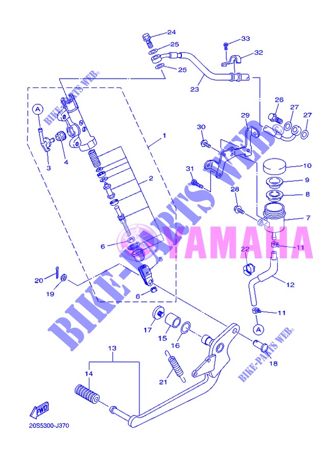 REAR BRAKE MASTER CYLINDER for Yamaha DIVERSION 600 2013