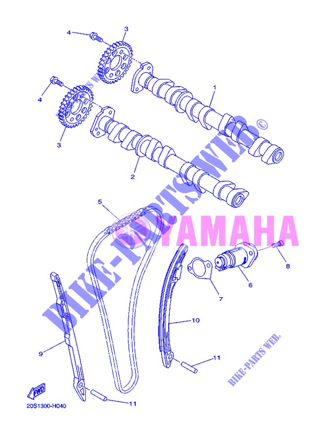 CAMSHAFT / TIMING CHAIN for Yamaha DIVERSION 600 ABS 2013