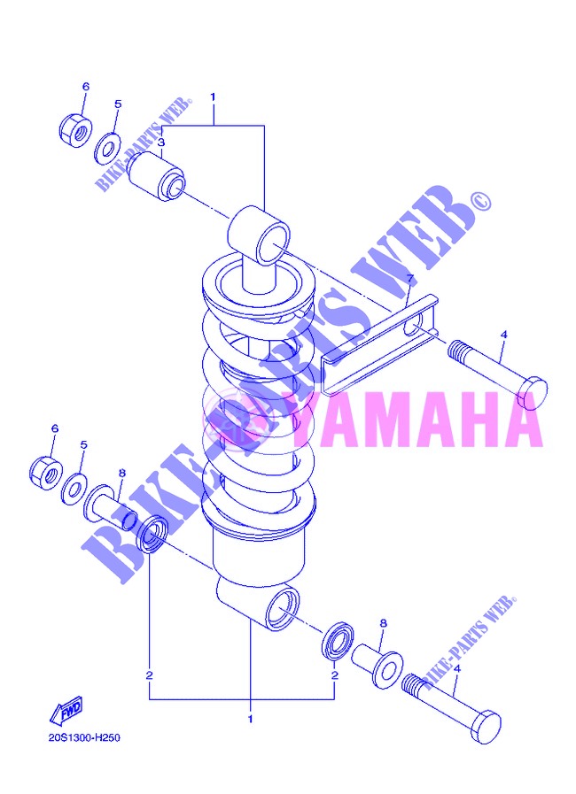 REAR SHOCK ABSORBER for Yamaha DIVERSION 600 ABS 2013