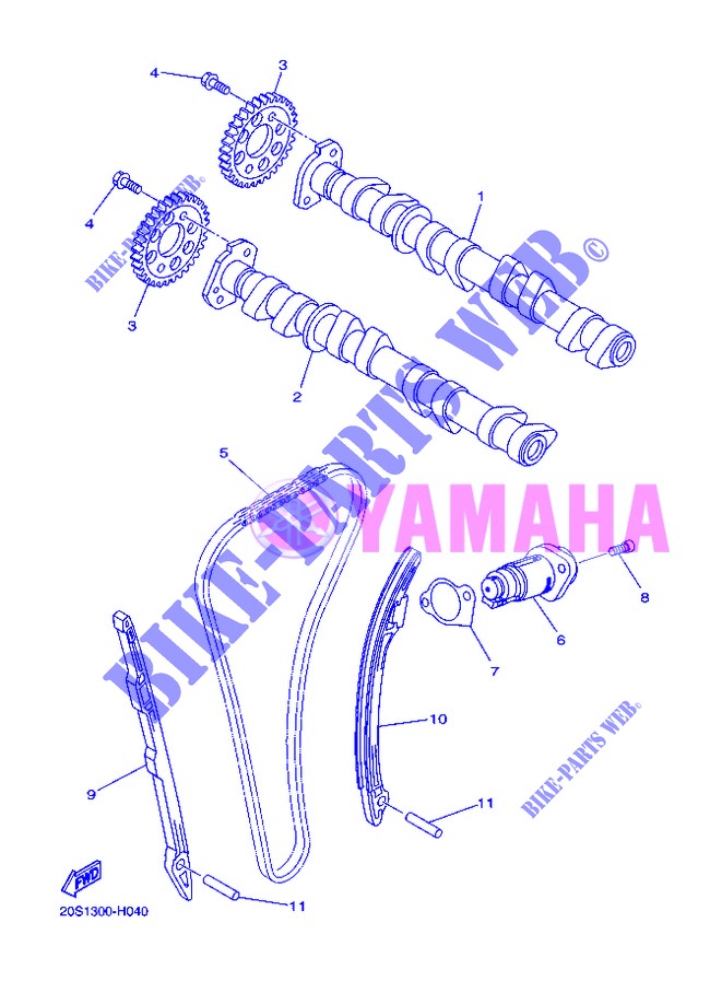 CAMSHAFT / TIMING CHAIN for Yamaha DIVERSION 600 ABS 2013