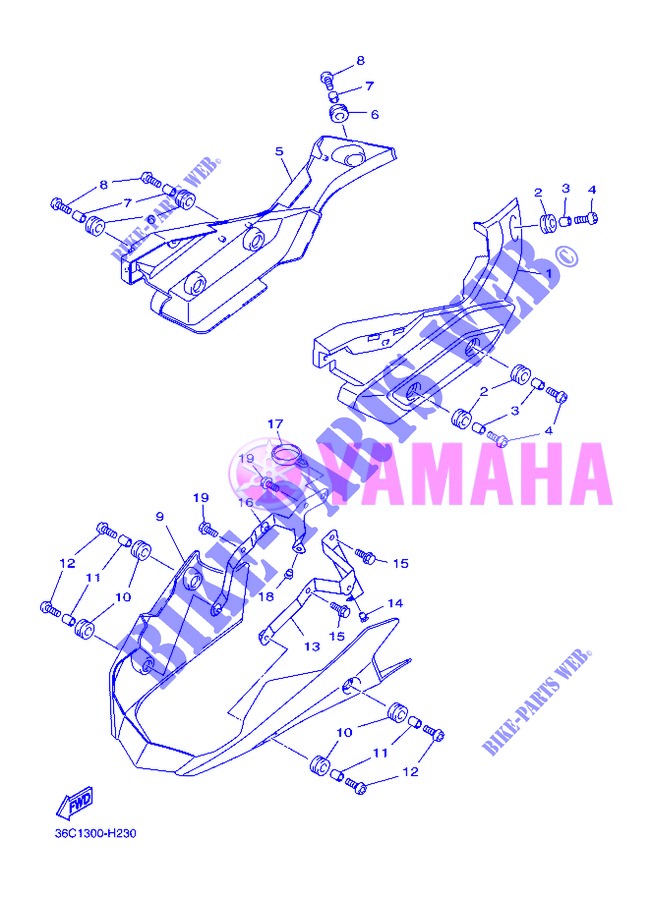 SIDE COVER 2 for Yamaha DIVERSION 600 ABS 2013