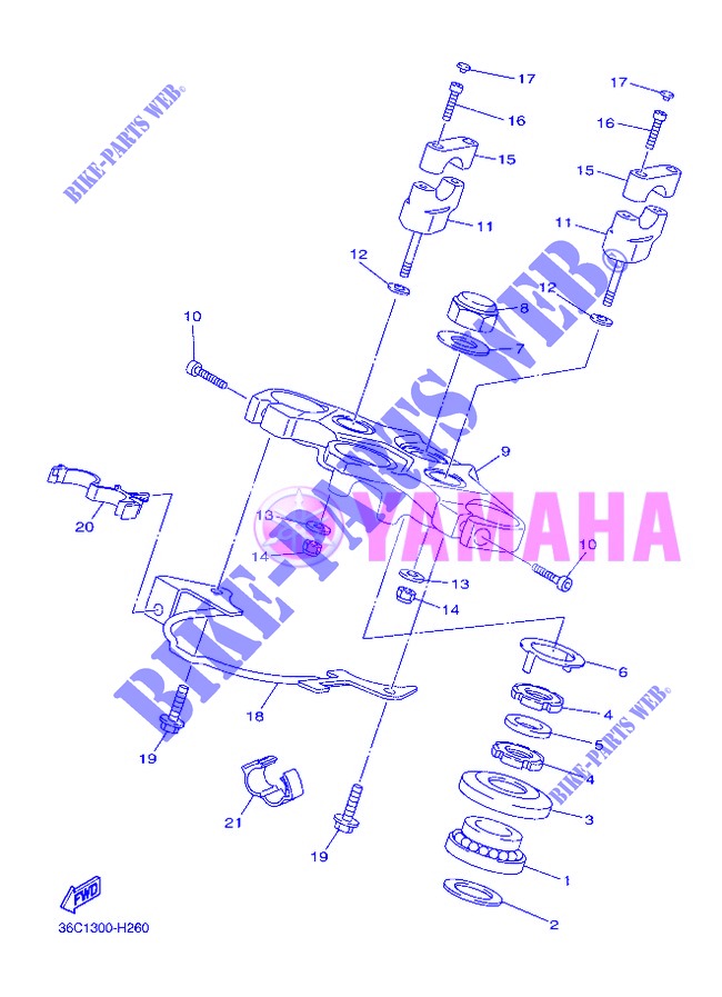 STEERING for Yamaha DIVERSION 600 ABS 2013