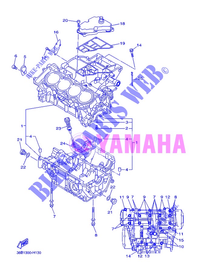 CRANKCASE for Yamaha DIVERSION 600 ABS 2013
