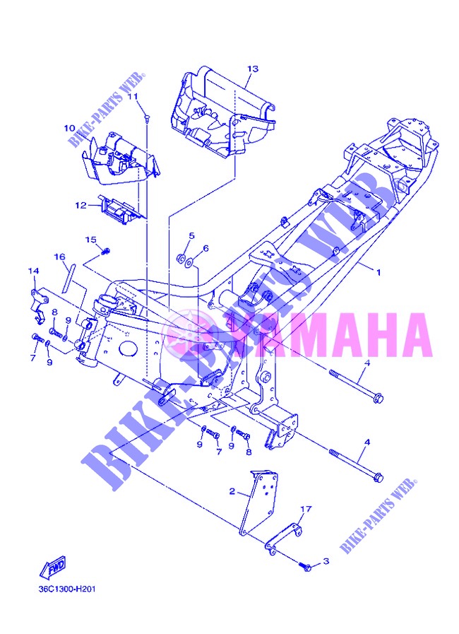 FRAME for Yamaha DIVERSION 600 ABS 2013
