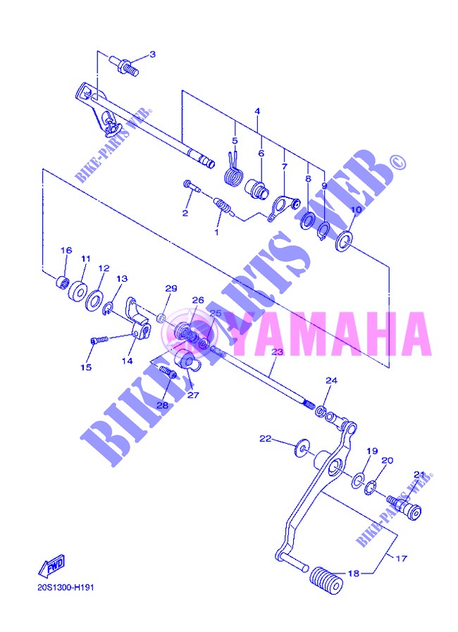 GEAR SHIFT SHAFT / LEVER for Yamaha DIVERSION 600 ABS 2013