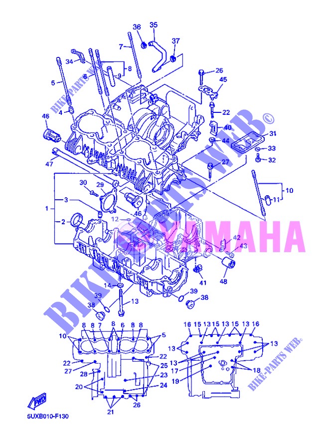CRANKCASE for Yamaha XJR1300 2013
