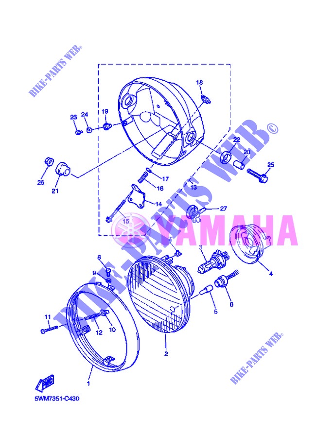HEADLIGHT for Yamaha XJR1300 2013