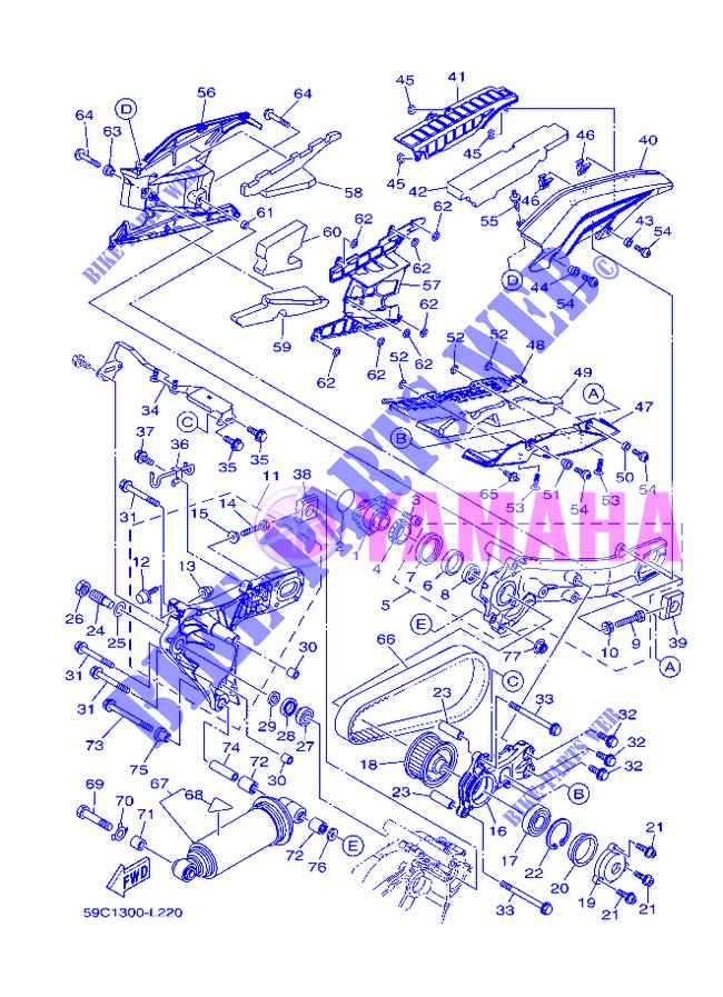 SWINGARM / SHOCK ABSORBER for Yamaha XP500 2013