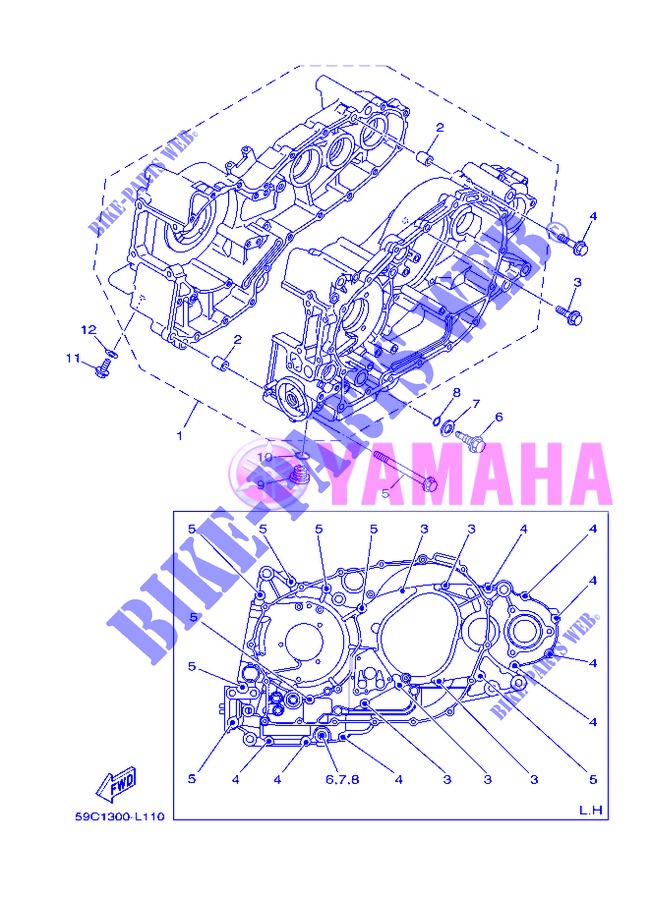 CRANKCASE for Yamaha XP500 2013