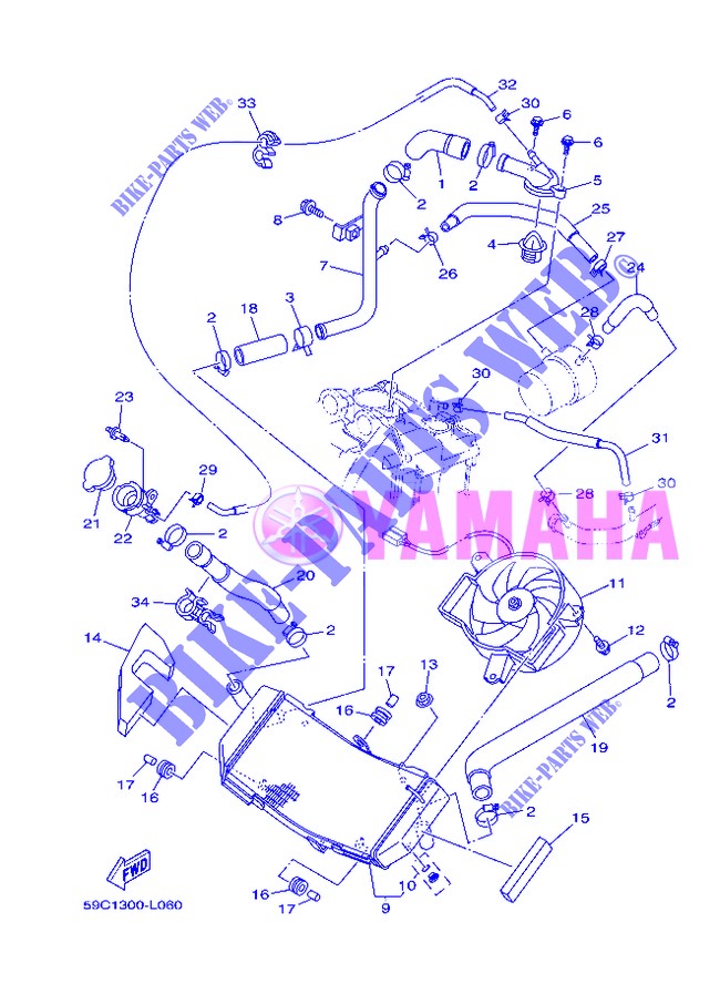 RADIATOR / HOSES for Yamaha XP500 2013