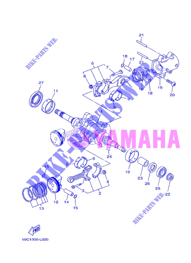 CRANKSHAFT / PISTON for Yamaha XP500 2013