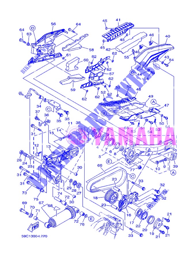 SWINGARM / SHOCK ABSORBER for Yamaha XP500A 2013