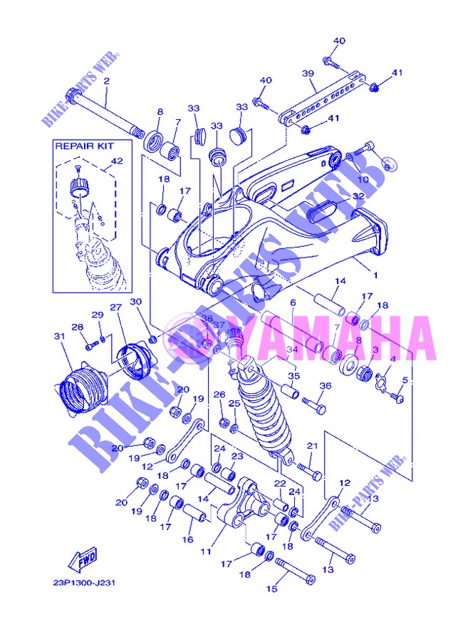 SWINGARM / SHOCK ABSORBER for Yamaha XT1200Z 2013