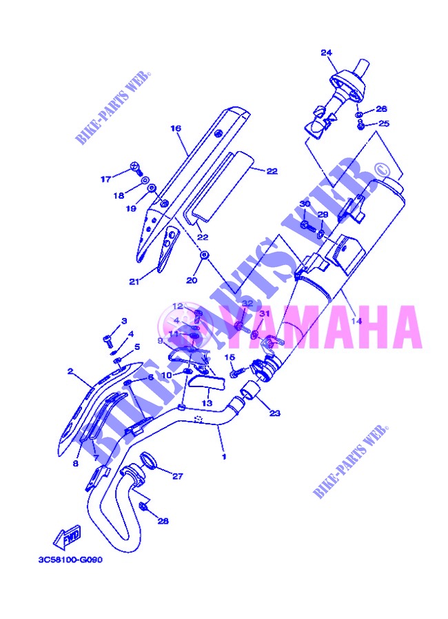 EXHAUST for Yamaha XT 250 2013
