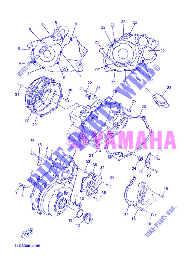 COVER   ENGINE 1 for Yamaha XT660Z 2013