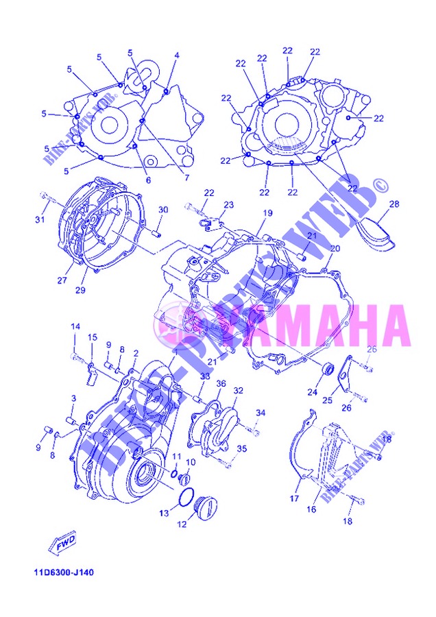 COVER   ENGINE 1 for Yamaha XT660ZA 2013