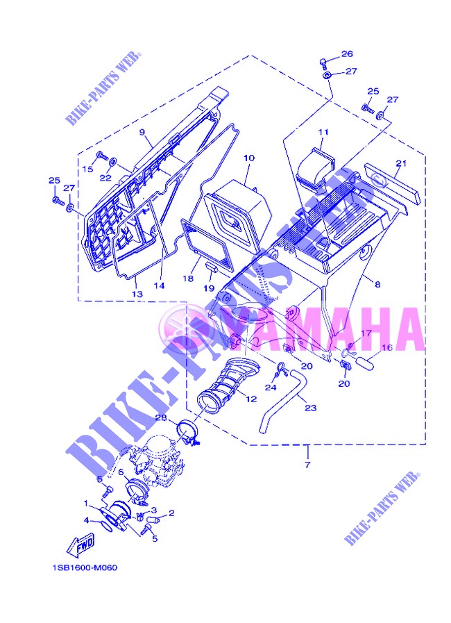 INTAKE for Yamaha XTZ125E 2013