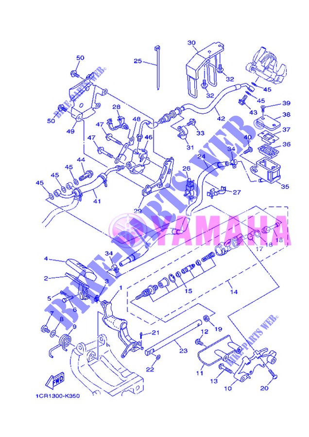REAR BRAKE MASTER CYLINDER for Yamaha MIDNIGHT STAR 1900 2013